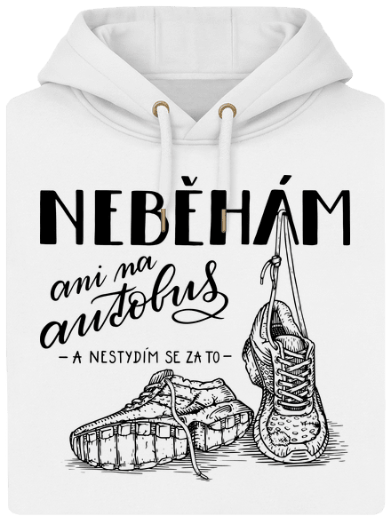B12: Neběhám unisex mikina premium Snowwhite