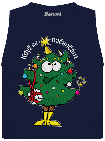 Když se načančám dámské tílko volné Navy