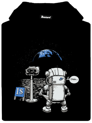 Kosmonaut pánská mikina klokanka Black