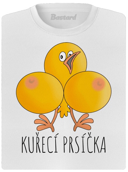 Kuřecí prsíčka dámské sportovní tričko White