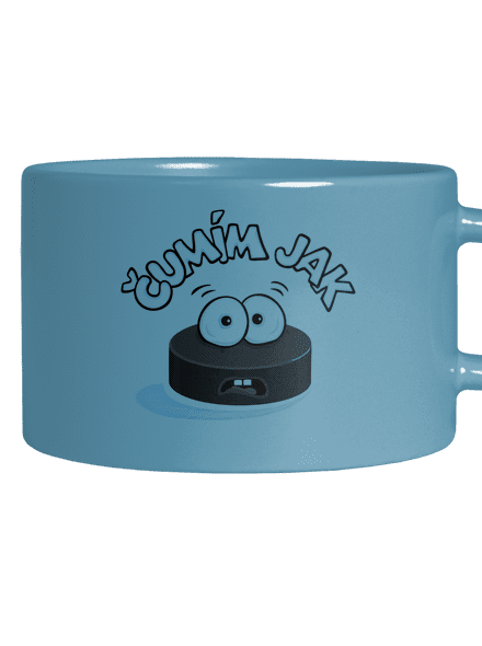 Čumím jak puk hrnek makronka Blue Macaron