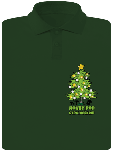 Houby pod stromečkem pánská polokošile Bottle Green Mal