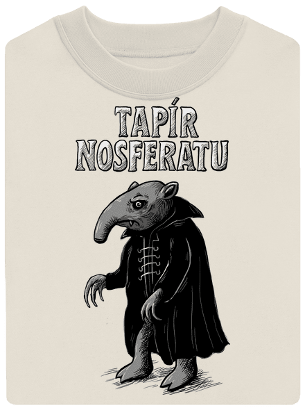 Tapír Nosferatu unisex mikina bez kapuce Off White