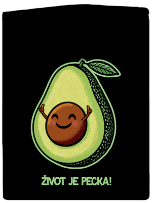 Život je pecka dámská mikina na zip Black