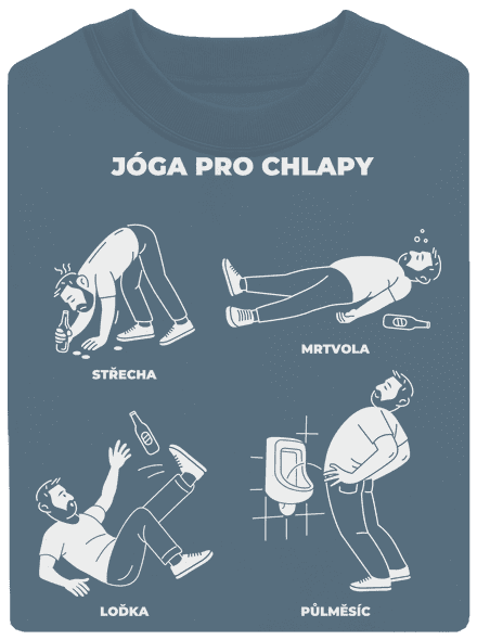 Jóga pro chlapy unisex mikina bez kapuce Nordic Blue