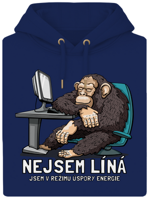 Nejsem líný unisex mikina premium Navy