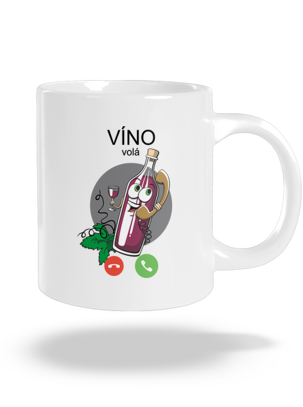 Červené víno volá velký hrnek White