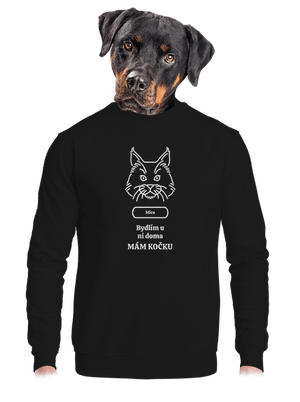 Nemůžu, mám kočku unisex mikina bez kapuce Black