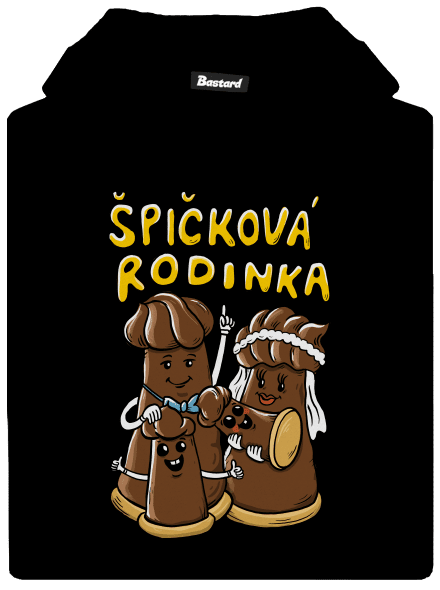 Špičková rodina II dětská mikina klokanka Black