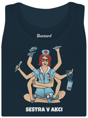 Sestra v akci dámské tílko klasické Navy