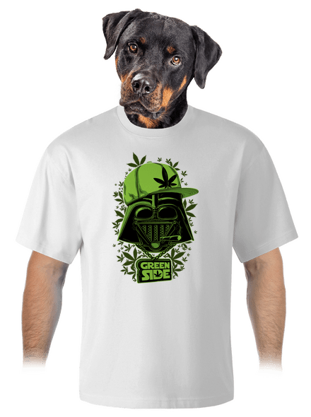 Green Side unisex tričko oversized White