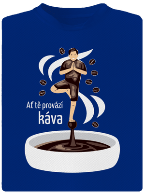 Káva provází pánské sportovní tričko Royal Blue Mal
