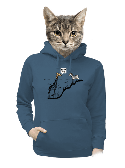 Stačím, pojď dámská mikina klokanka Denim