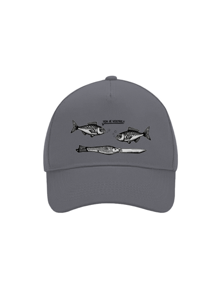 Vostrá rybička kšiltovka baseballka Graphite grey