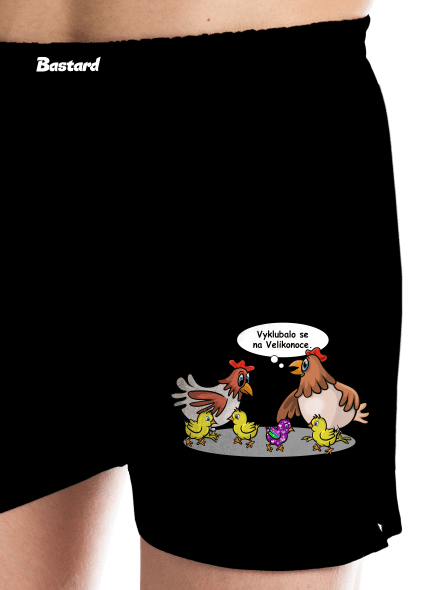 Velikonoční kuře pánské trenky Black