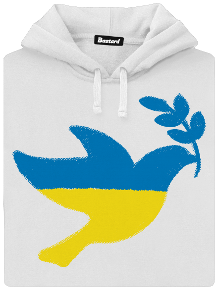 Ukrajina - Holubice obrys dámská mikina klokanka White