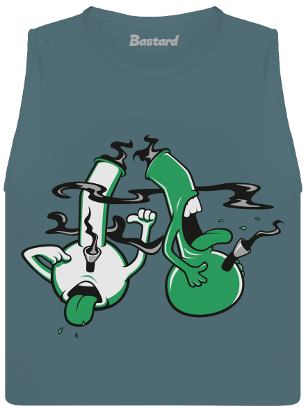 Bongo kašel dámské tílko volné Heather Deep Teal