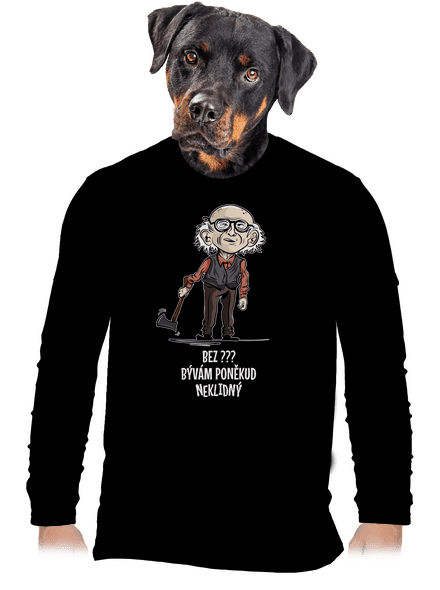 Neklidný - vlastní text pánské dlouhý rukáv Black