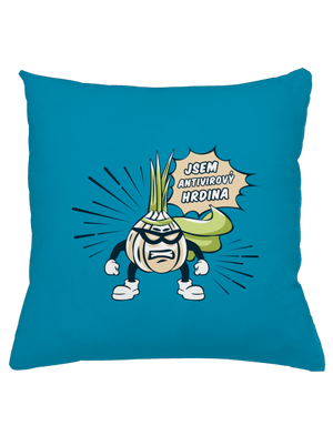 Antivirový hrdina polštář Blue Turquoise