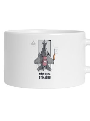 Stíhačka hrnek makronka White