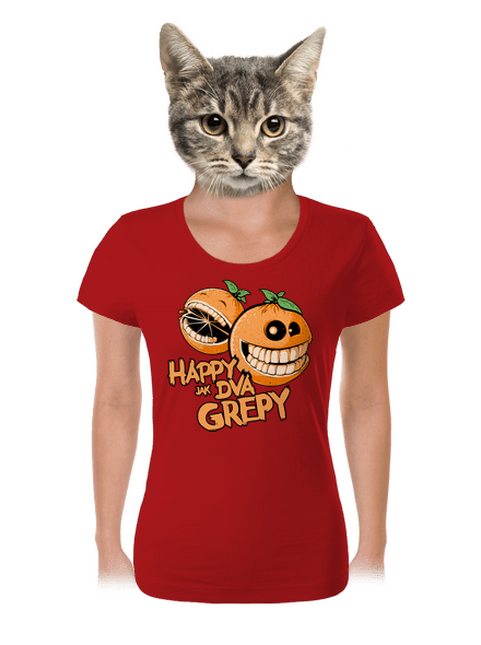 Happy grepy dámské tričko Red Mal