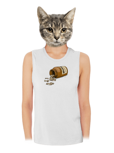 Music Pills dámské tílko volné White