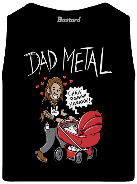 Dad metal pánské tílko Black