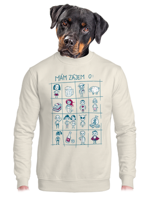 unisex mikina bez kapuce