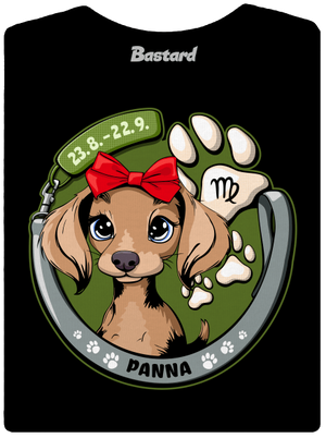 Psí horoskop: Panna dámské tričko premium Black