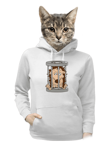 Ježeček v kleci dámská mikina klokanka White