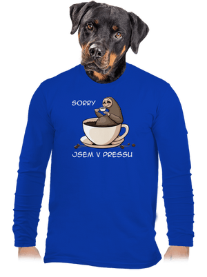 V pressu pánské dlouhý rukáv Royal Blue