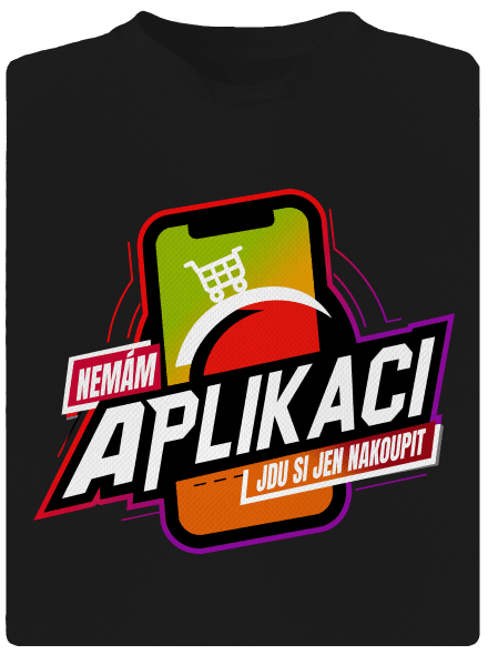 Nemám aplikaci dětské sportovní tričko Black