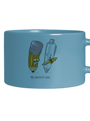 Používej gumu hrnek makronka Blue Macaron