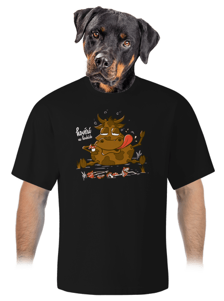 Hovězí na houbách unisex tričko oversized Black
