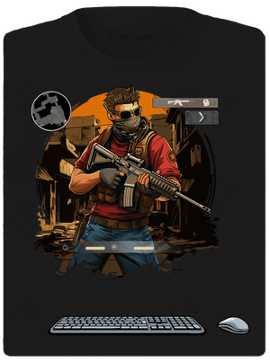 B17: Counter Strike dámské sportovní tričko Black