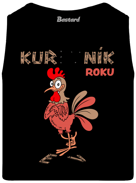 Kur(ev)ník roku pánské tílko Black