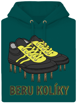 Beru kolíky unisex mikina premium Emerald Green
