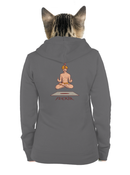 Fuckír dámská mikina na zip Steel Gray