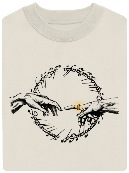 God of ring unisex mikina bez kapuce Off White