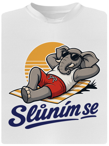 Slůním se pánské sportovní tričko White