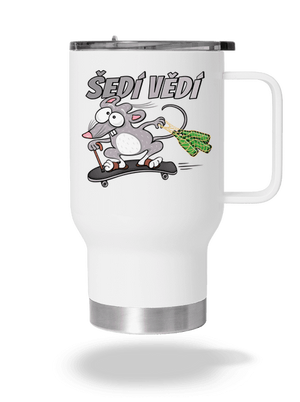 Šedí vědí - myšák termohrnek White