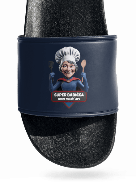 Super babička pantofle Navy