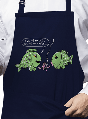 Háček zástěra Navy