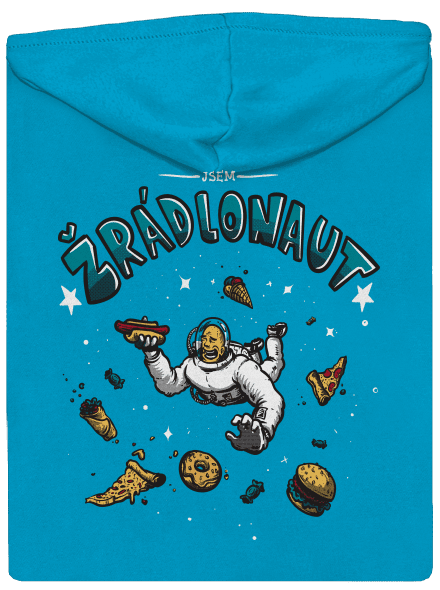 Žrádlonaut dámská mikina na zip Blue Atol