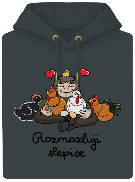 Rozmazluji slepice unisex mikina premium Charcoal