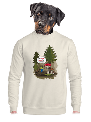 Bacha houbař unisex mikina bez kapuce Off White