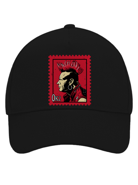 Známka punku kšiltovka baseballka Black