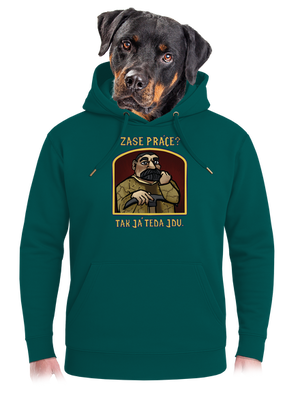 Zase práce? unisex mikina premium Emerald Green