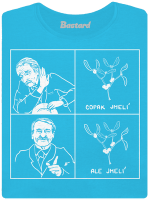 Cimrman: Copak jmelí dámské tričko s lemem Blue Atol