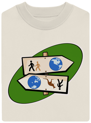 Dálkový pochod unisex mikina bez kapuce Off White